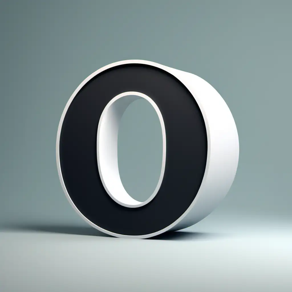  letter O as a symbol of office pod, graphic element


