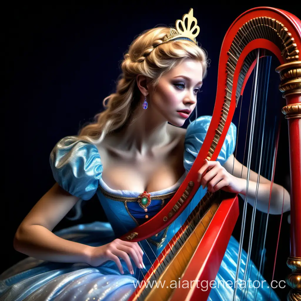Enchanting-Cinderella-Harp-Performance-with-Adams-Apple-Crown