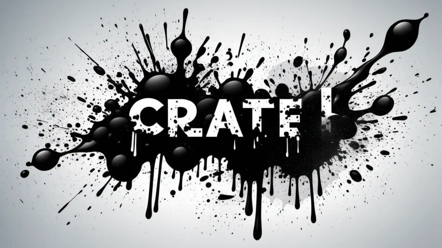 Dynamic Ink Splatter Graphic Design for Expressive Creativity