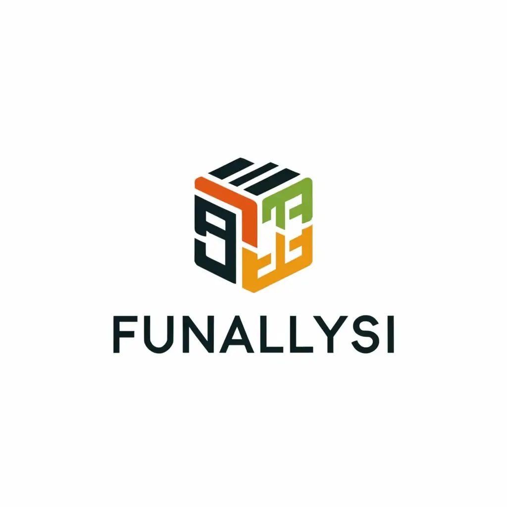 a logo design,with the text "Funalysis", main symbol:Power bi and Excel logo,Minimalistic,be used in Education industry,clear background