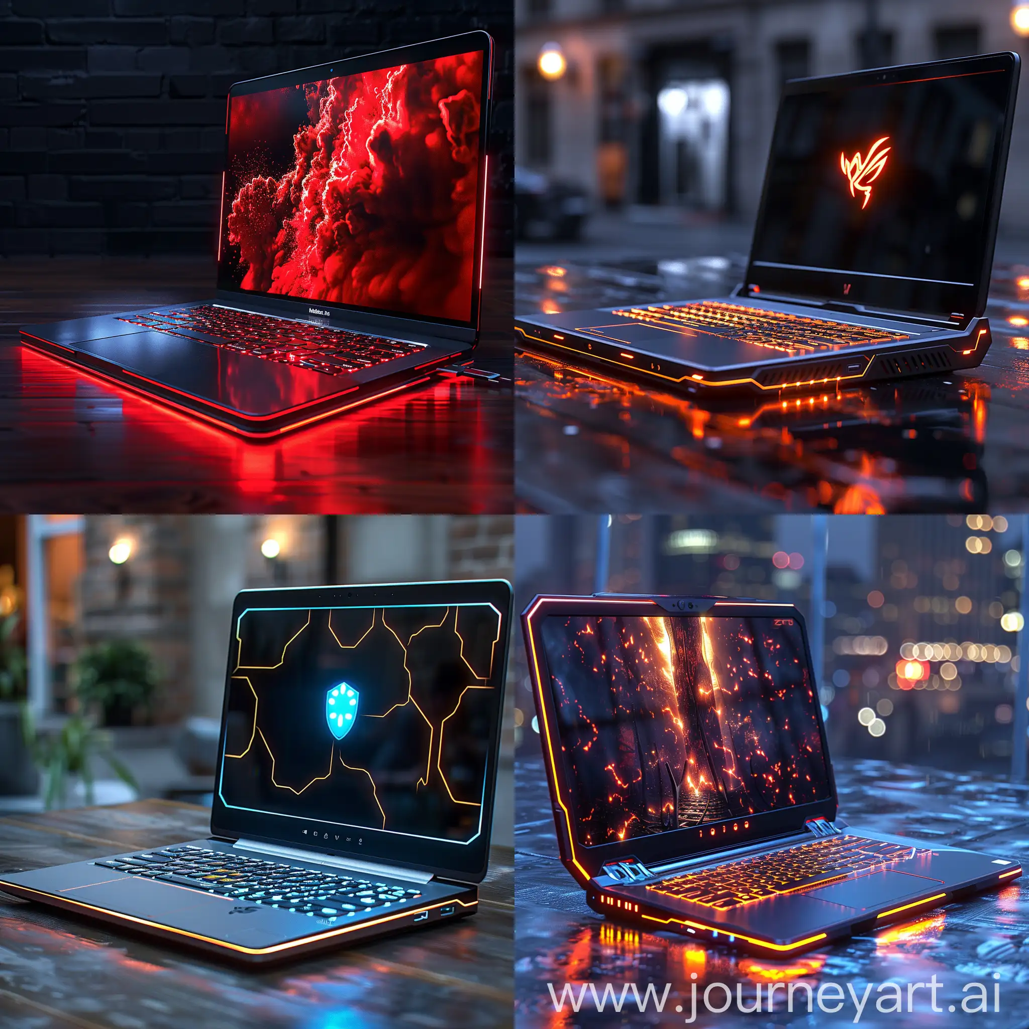 Futuristic laptop, ultra-modern laptop, ultramodern laptop, concept, octane render --stylize 1000