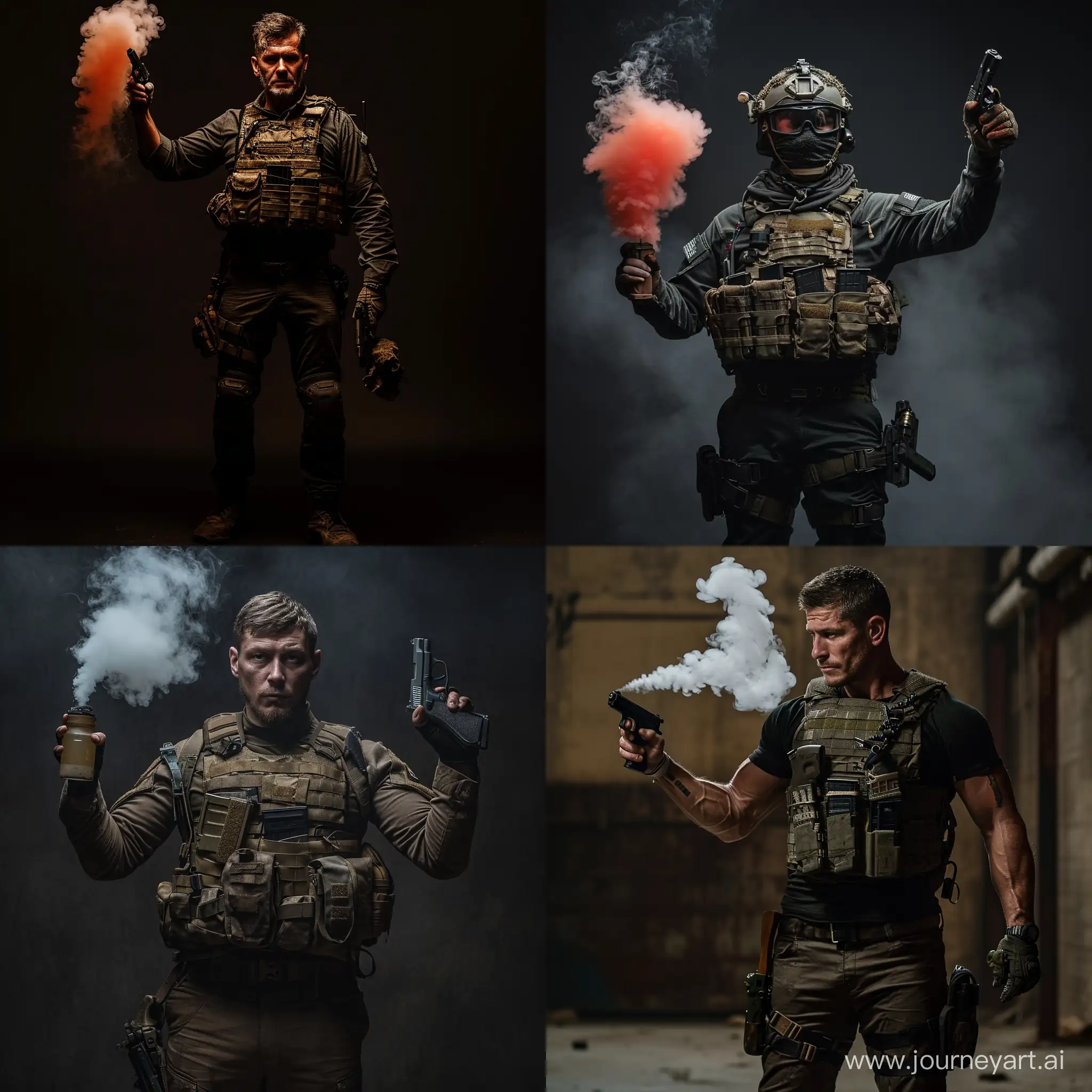 Special-Forces-CounterGaze-with-Smoke-Grenade-and-Pistol