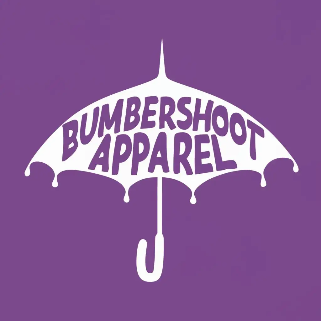 logo, An umbrella with the word Bumbershoot on it., with the text "Bumbershoot Apparel", typography, be used in Technology industry