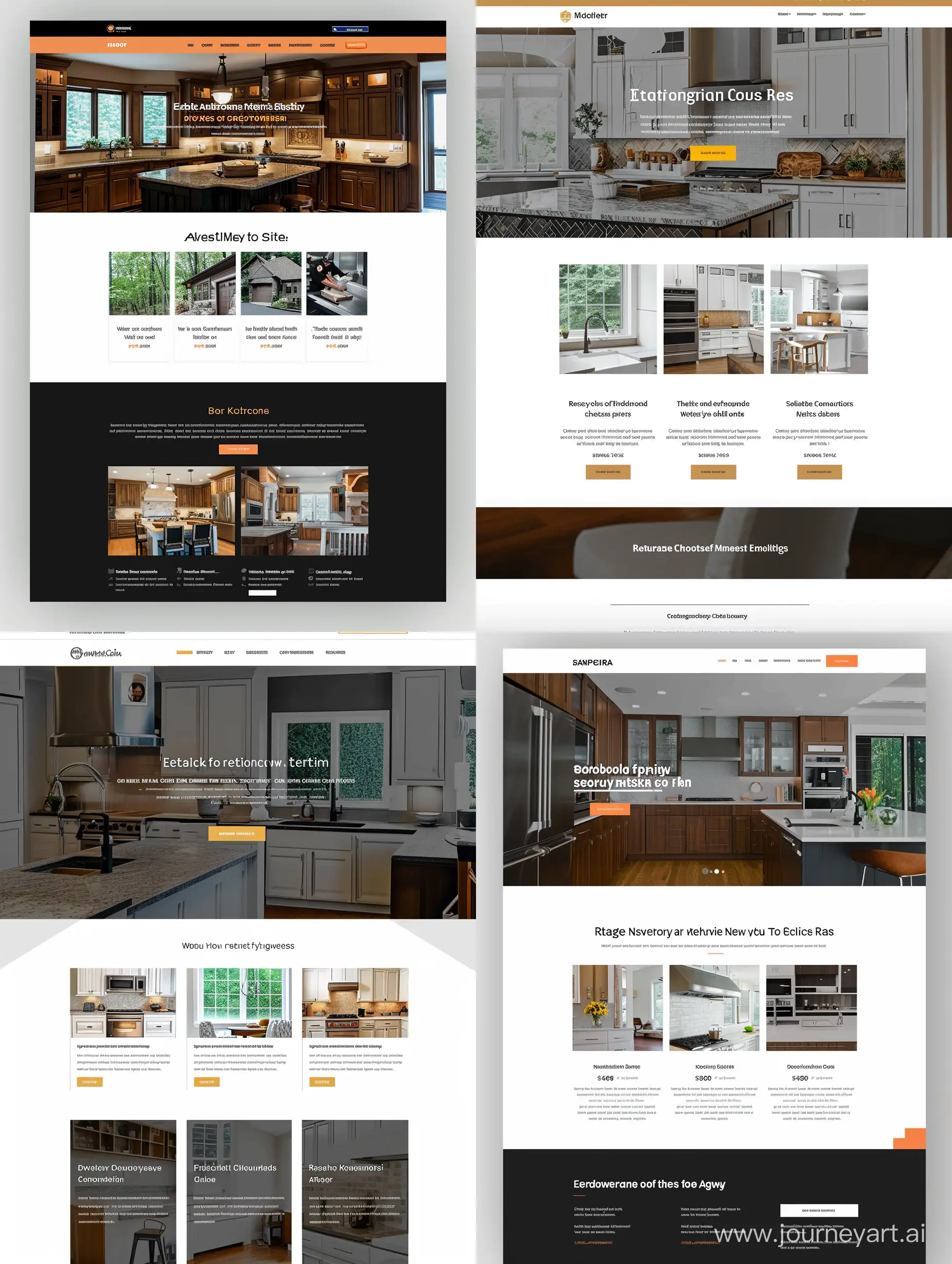 Refacing and remodel contractor's modern website homepage design