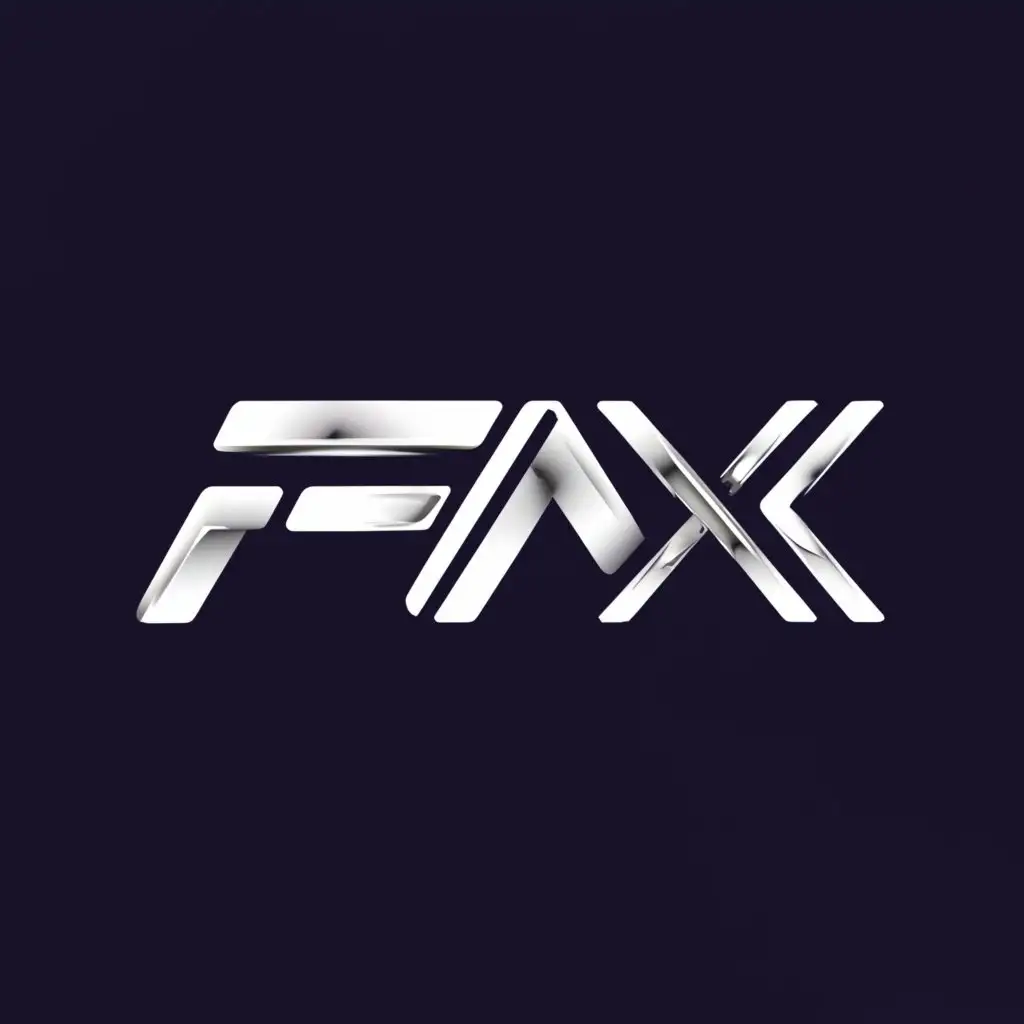 a logo design,with the text "FONx", main symbol:FonX can be written in a metallic form, it can be a structure that moves forward as if the writing is dispersing in the wind – it tells us that it carries us forward),Moderate,be used in Technology industry,clear background