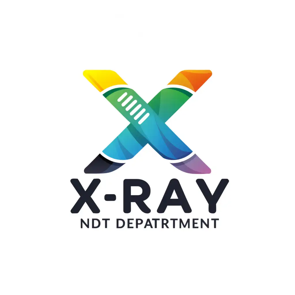 a logo design,with the text "X-RAY NDT Department", main symbol:X,Moderate,be used in Technology industry,clear background