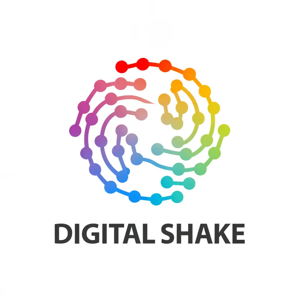 a logo design,with the text "Digital Shake", main symbol:handshake,Moderate,clear background