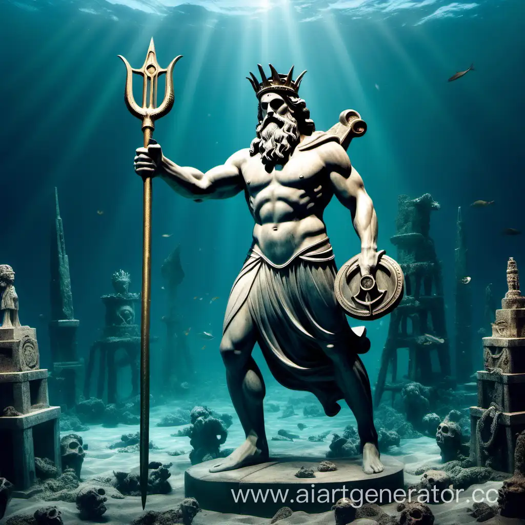 Poseidon-Holding-Trident-in-Sunken-Atlantis-Brooklyn-Reviews