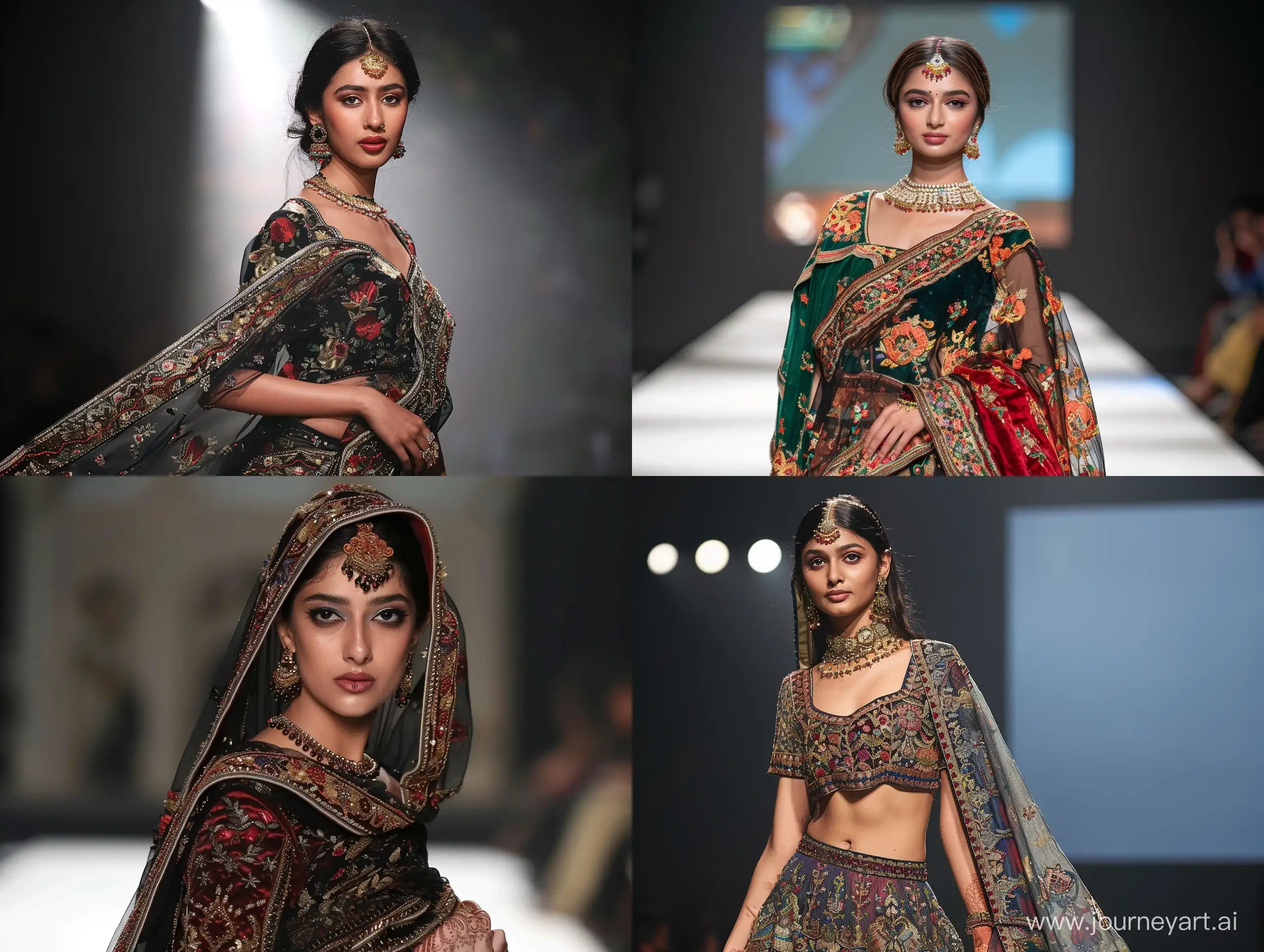 Indian pakistan hybrid fashion model