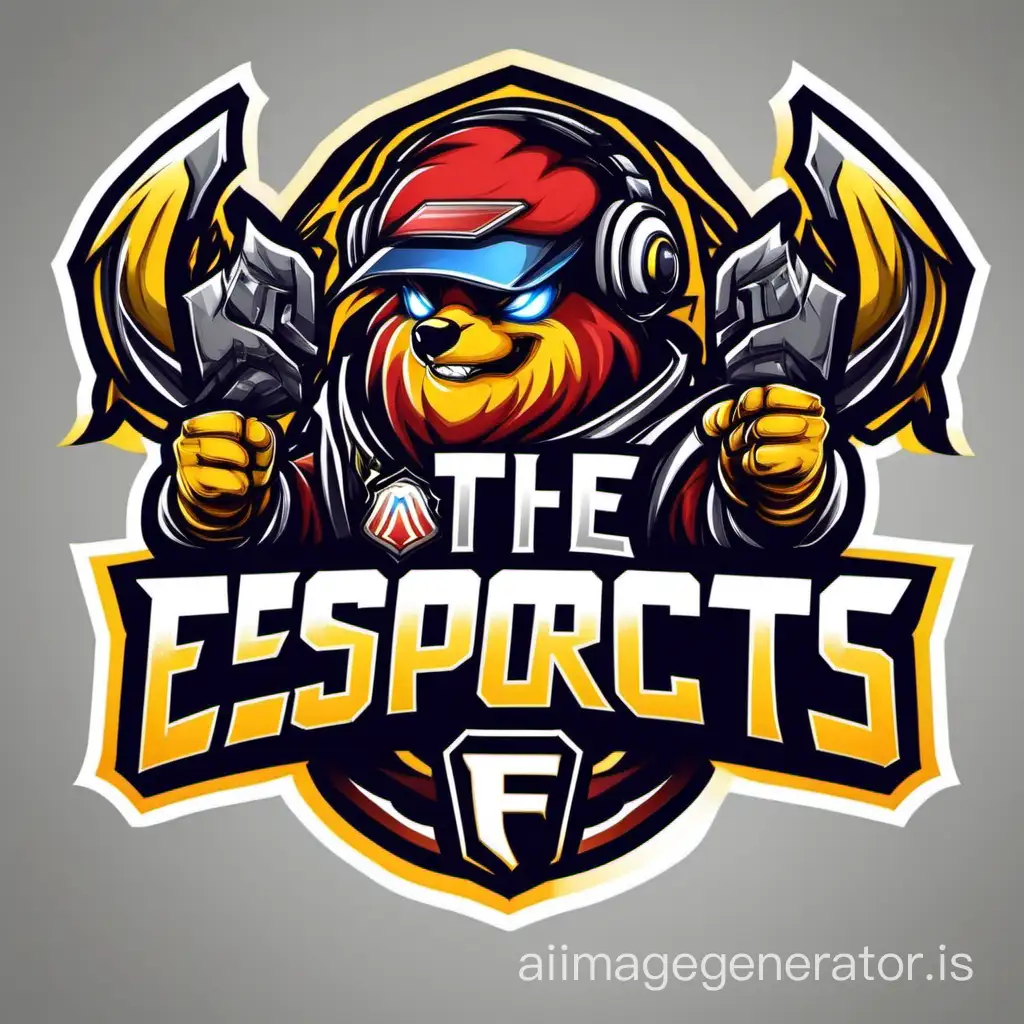 Логотип киберспортивной команды в стиле маскот и изображнием текста ForGce