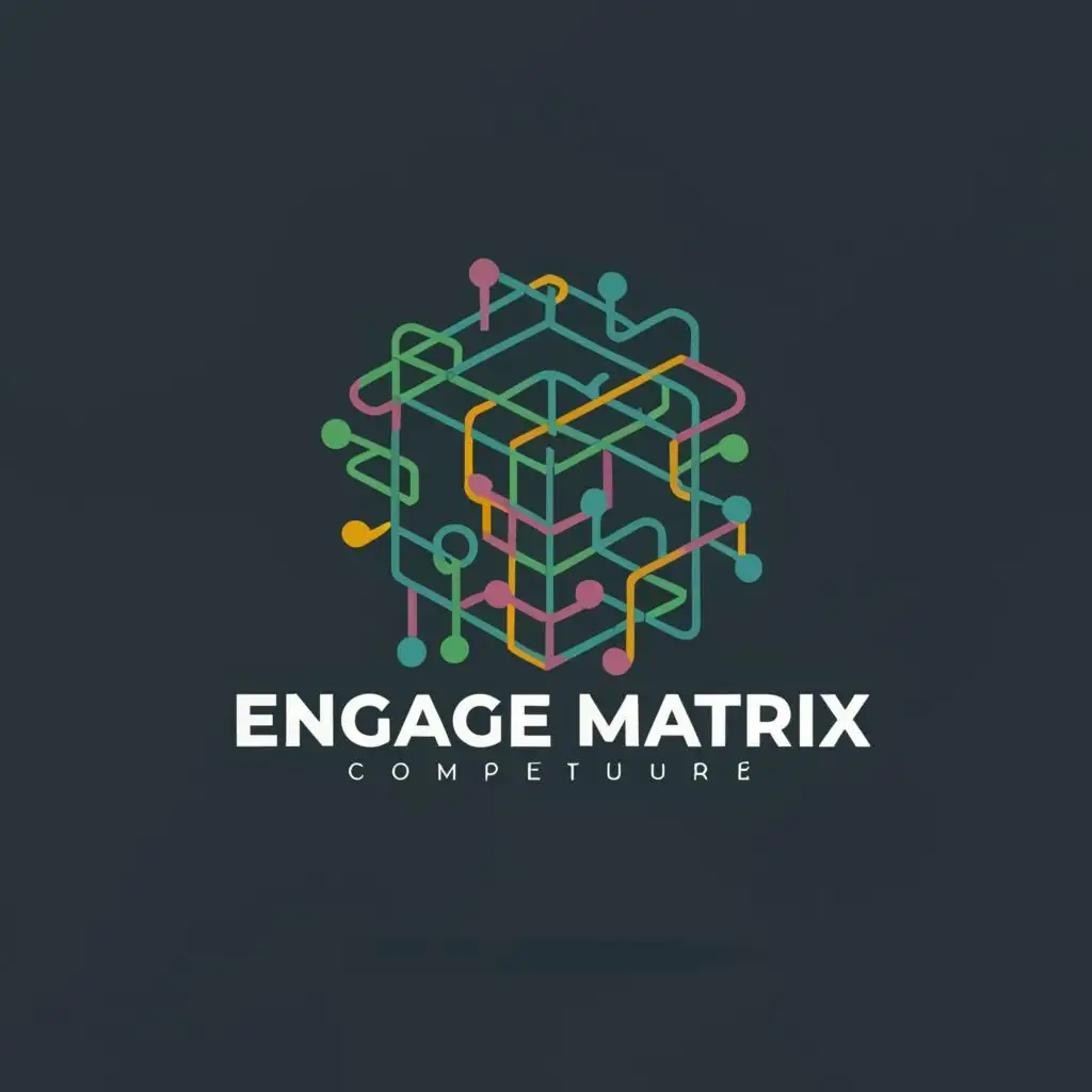 logo, package, with the text "engage matrix", typography, be used in Events industry