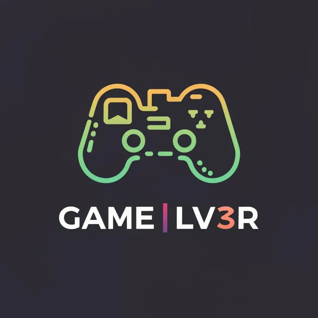 logo, Gamer, with the text "Game Lv3r", typography, be used in Technology industry
