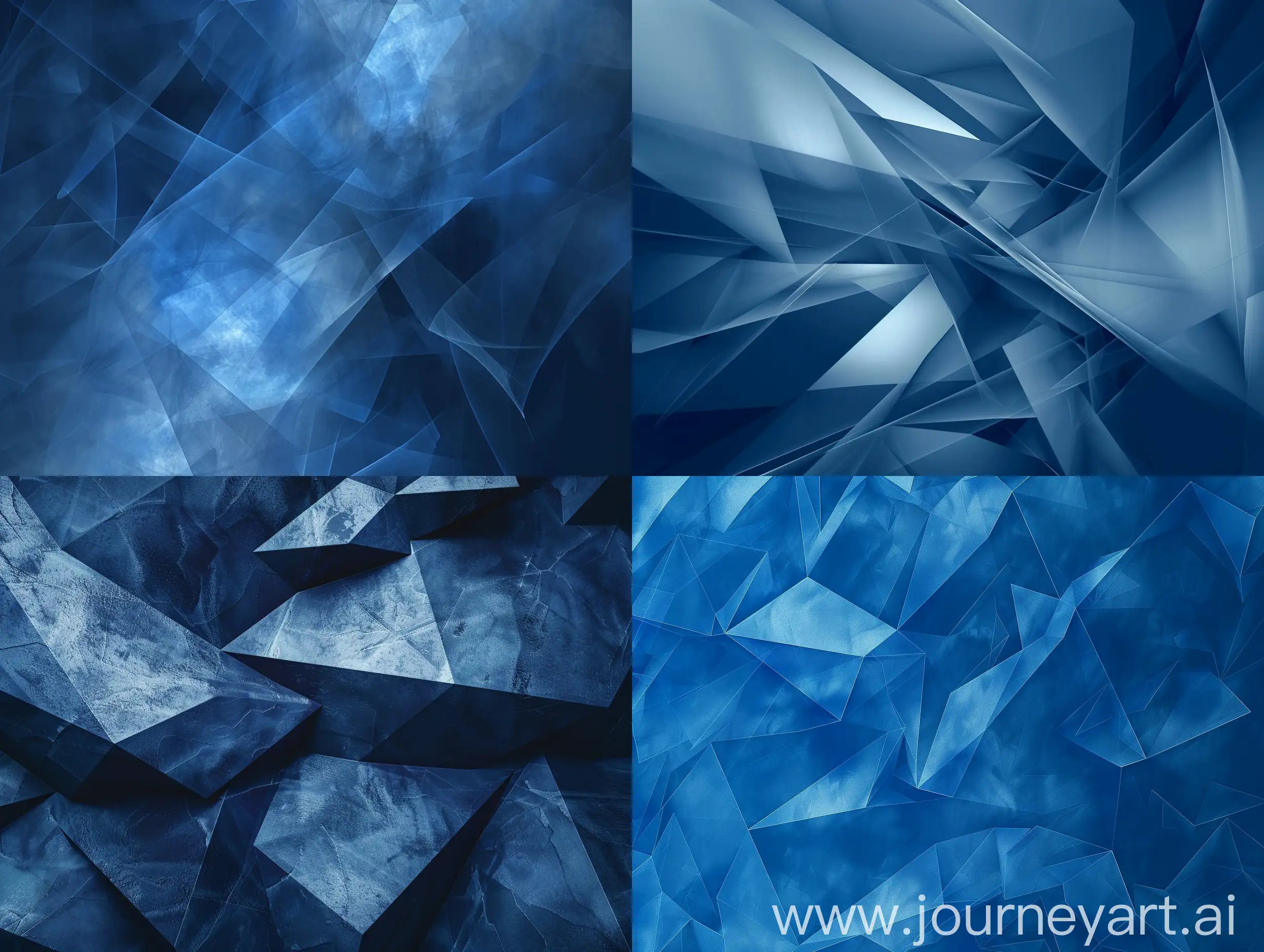 Abstract-Geometric-Deep-Blue-Monochromatic-Artwork