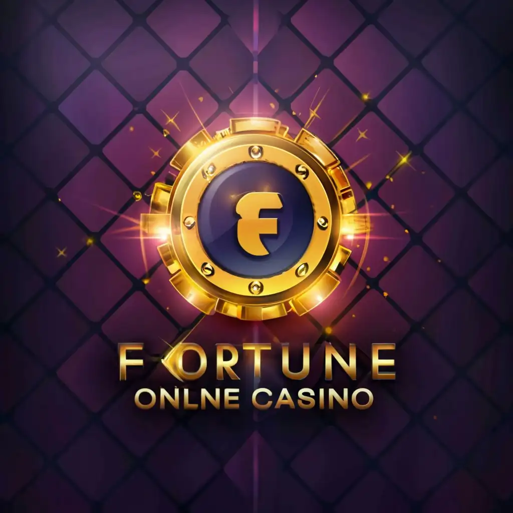 LOGO-Design-For-Fortune-Online-Casino-Luxurious-Gold-Coins-on-a-Sleek-Background