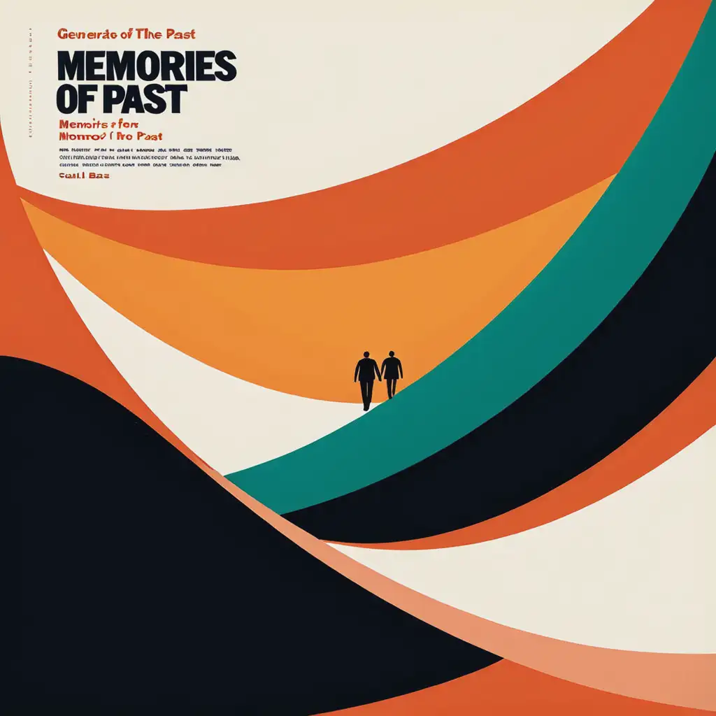 Genera la portada de un single titulado 'Memories of the past', con el estilo de Saul Bass.