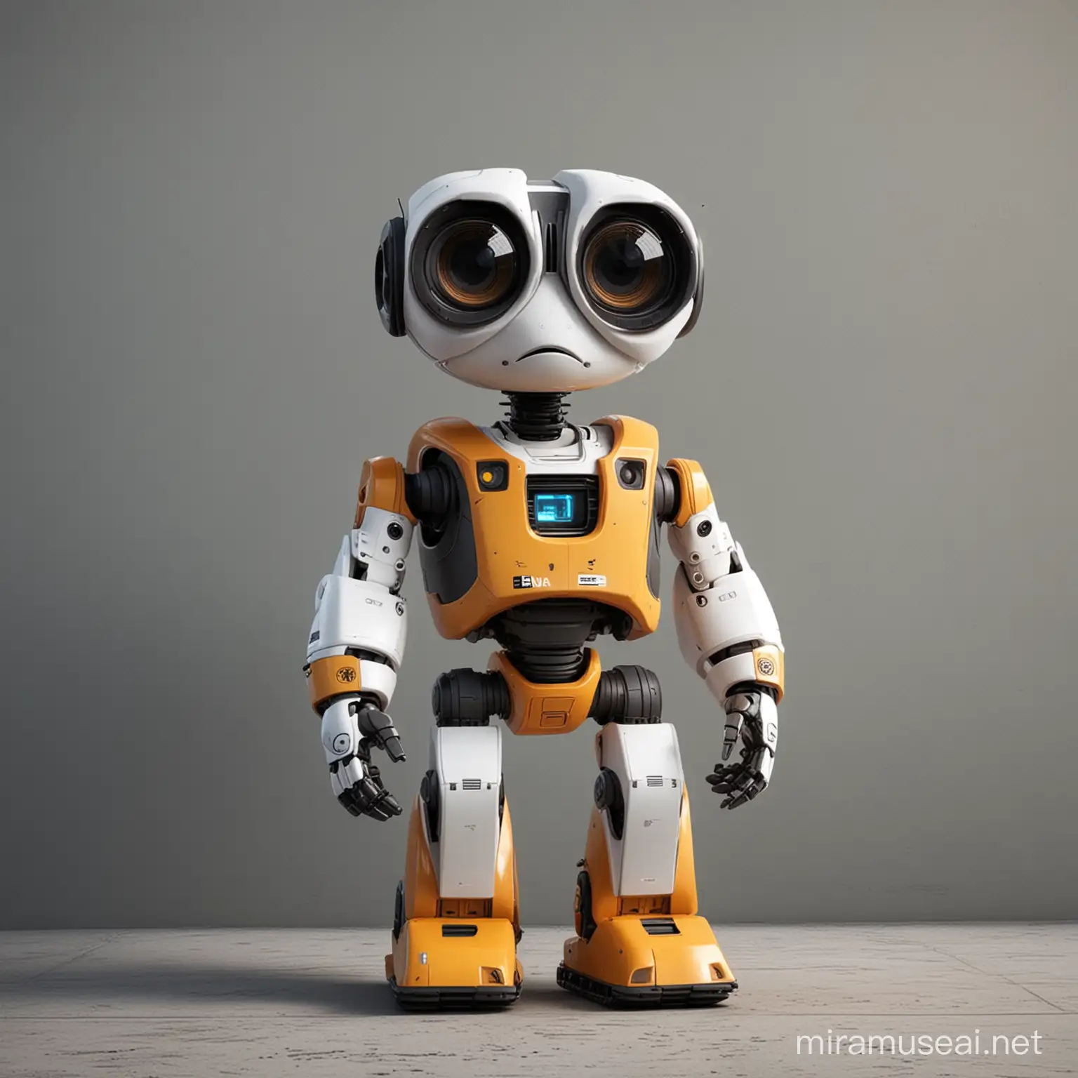3d realistic Digital mascot similar like Eva robot in Wall-e movie