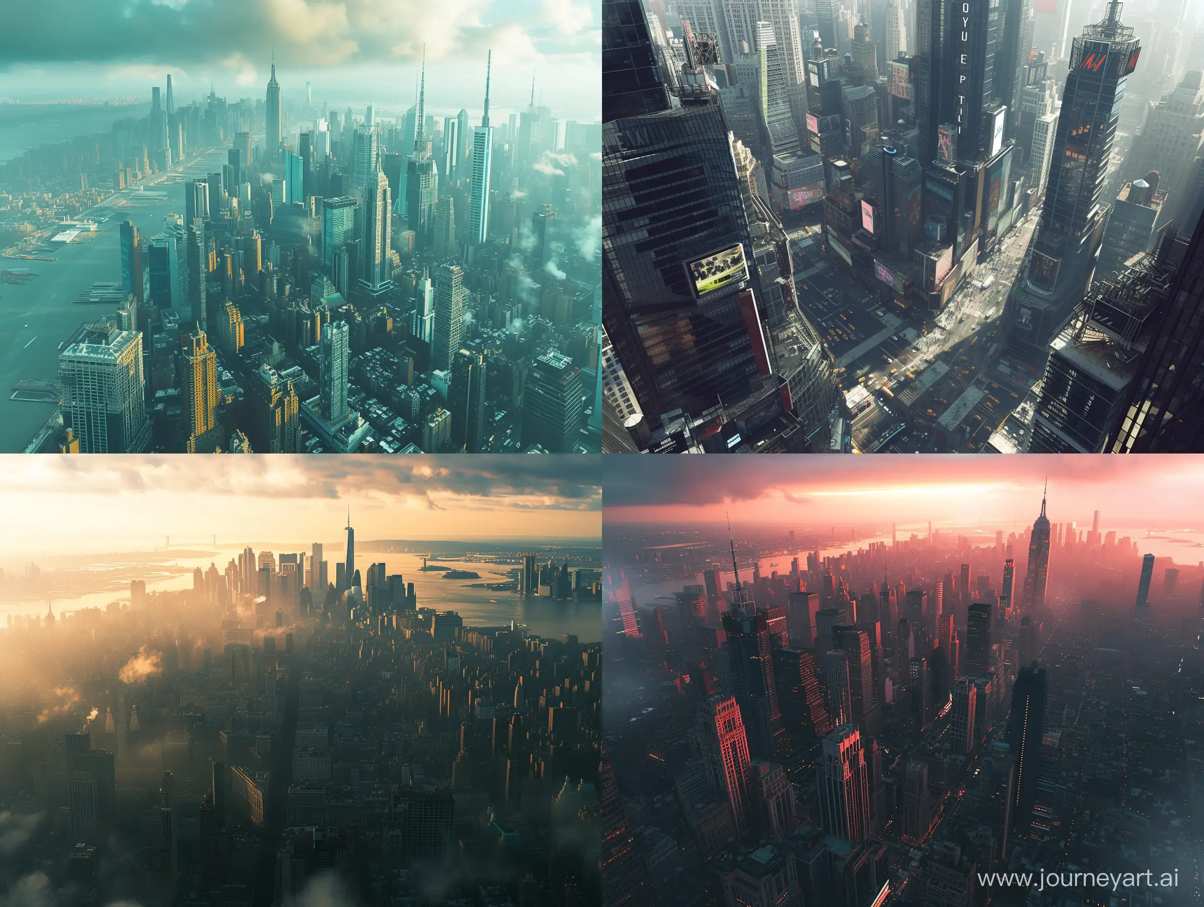 Futuristic-SciFi-New-York-Cityscape-Captured-in-Raw-Style-Aerial-Drone-View-2019