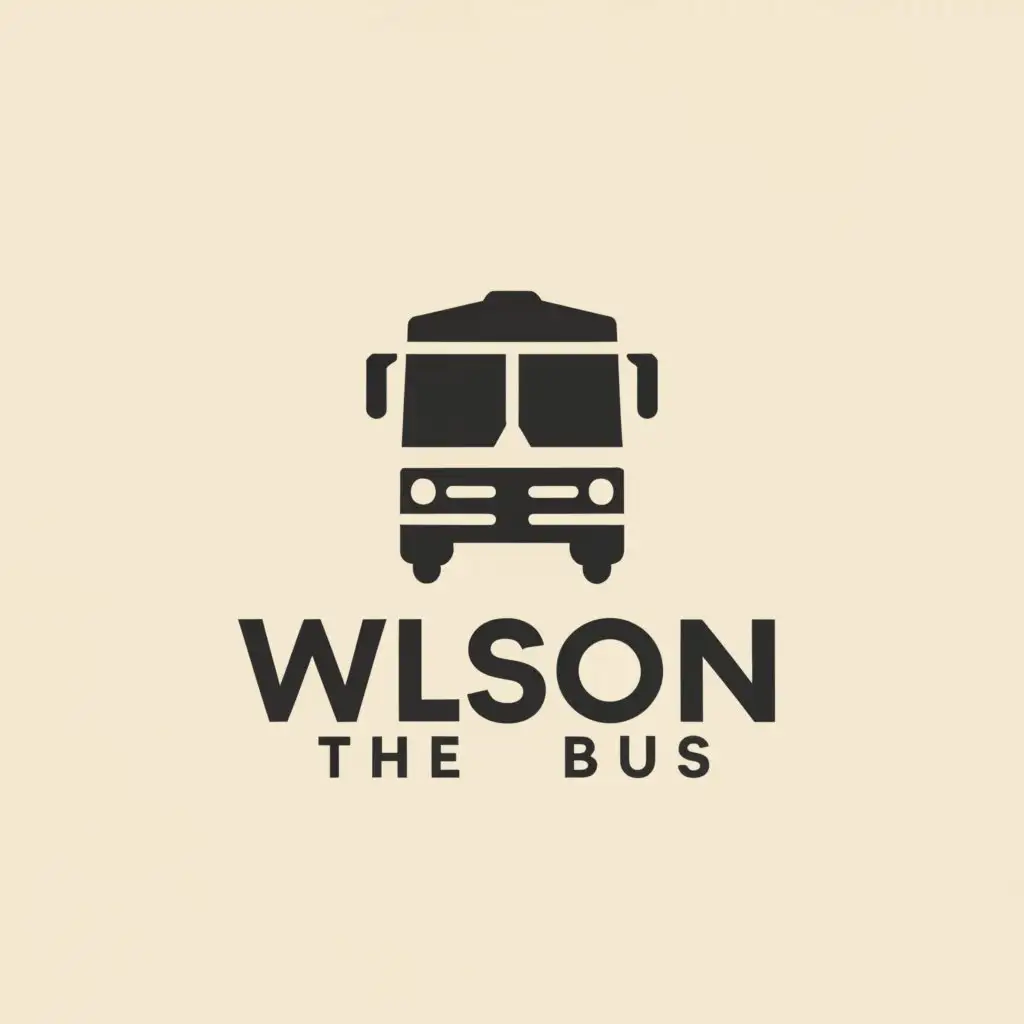 a logo design,with the text "Wilson the bus", main symbol:bus and wilson,Moderate,clear background
