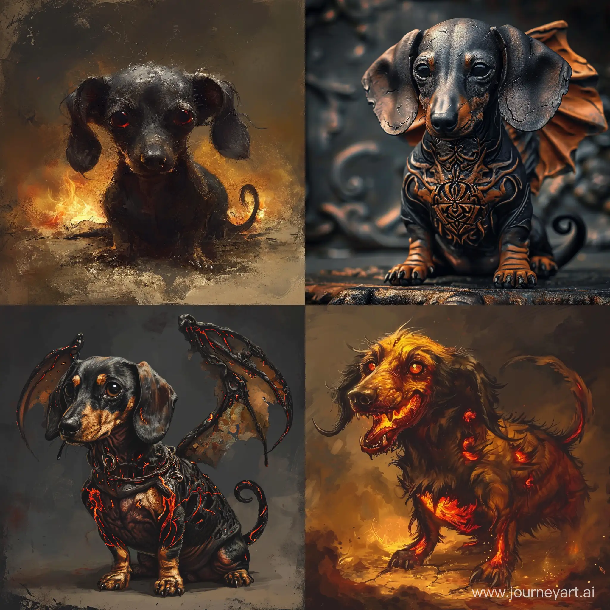 demonic fantasy dachshund