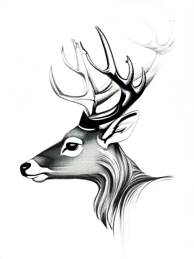 Graceful Deer Silhouette Artwork