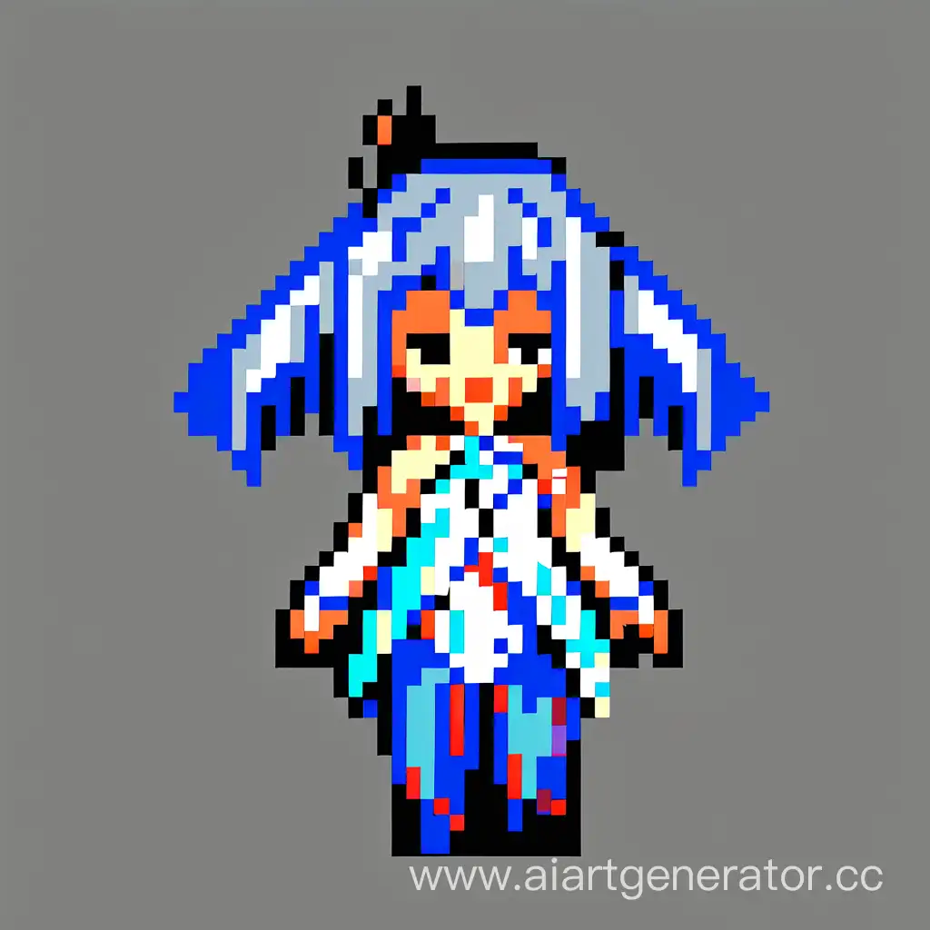 pixel art character with transparent background
