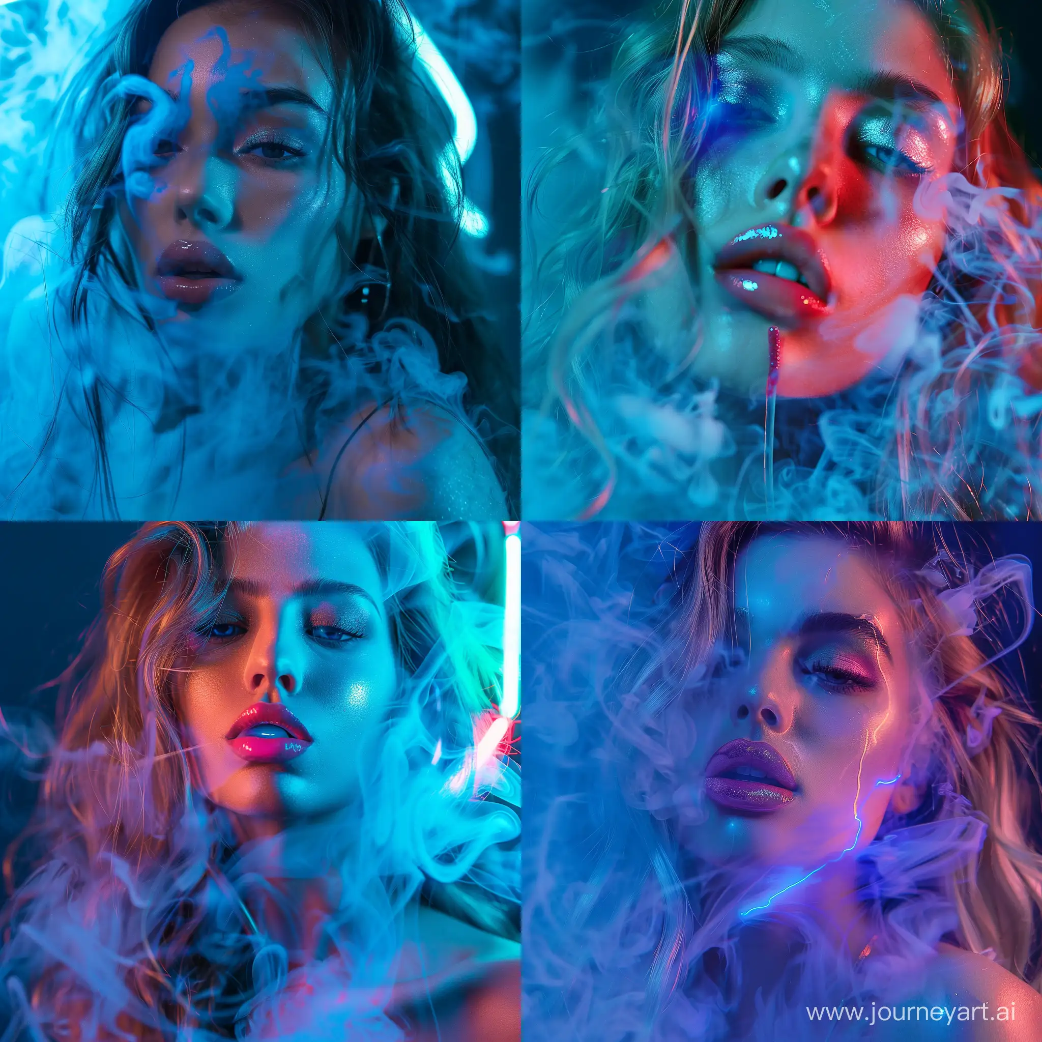 Stunning-High-Detail-Portrait-Ethereal-Beauty-in-Neon-Light-and-Blue-Smoke
