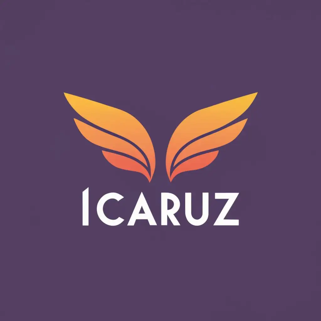 logo, wings, fire, with the text "icaruz", typography, be used in Medical Dental industry