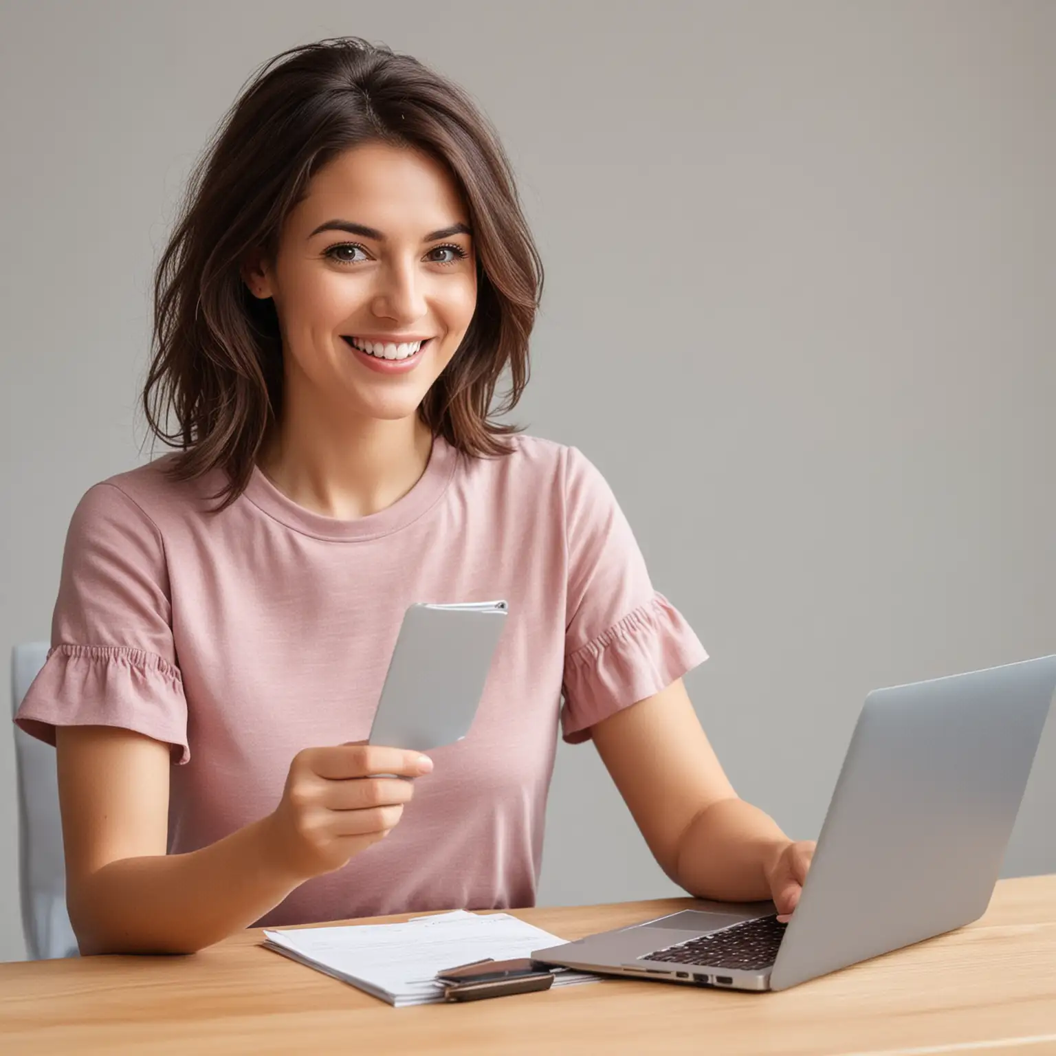 Satisfied Female Shopper Expresses Approval for Our Stores Services