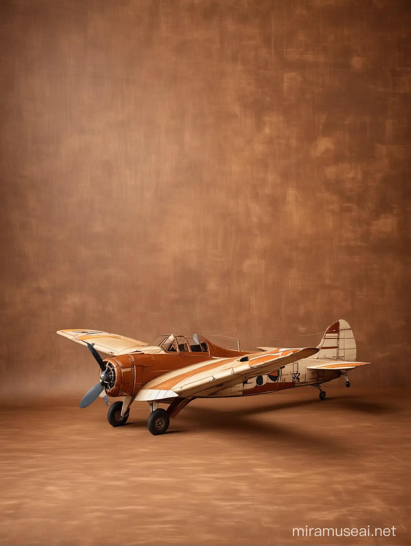 Vintage Brown Photography Backdrop Plane on Rustic Background