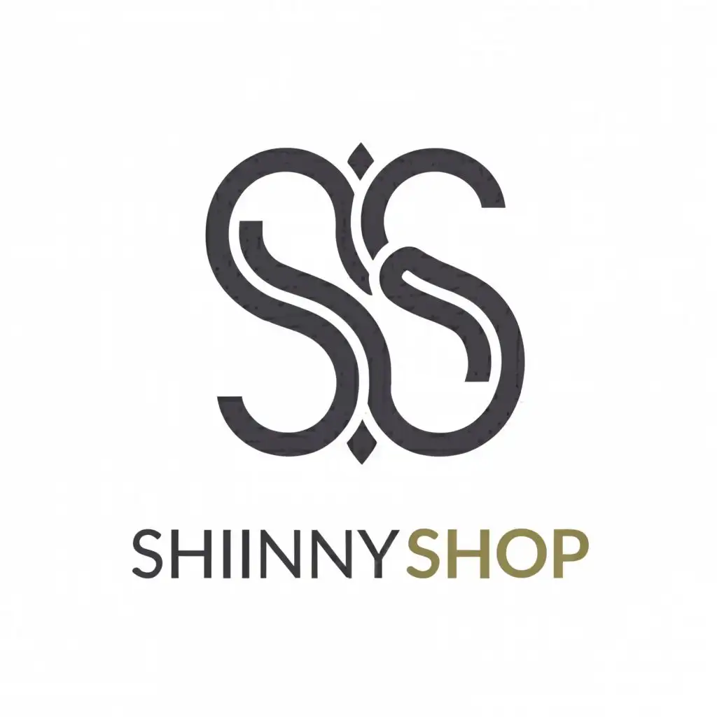 a logo design,with the text "Shinny Shop", main symbol:SS,Moderate,clear background