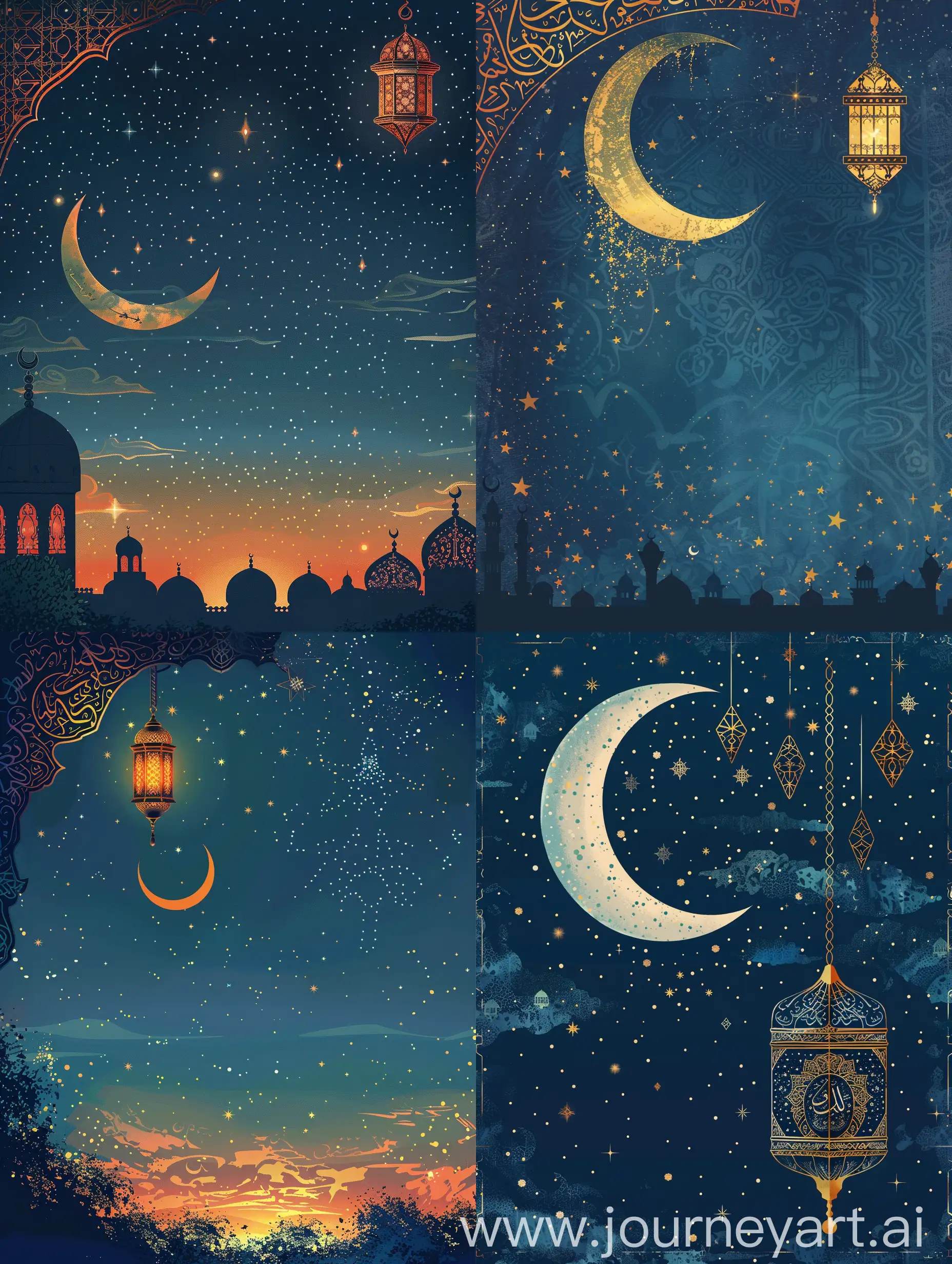 Elegant-Laylatul-Qadr-Poster-with-Crescent-Moon-Islamic-Patterns-and-Lantern
