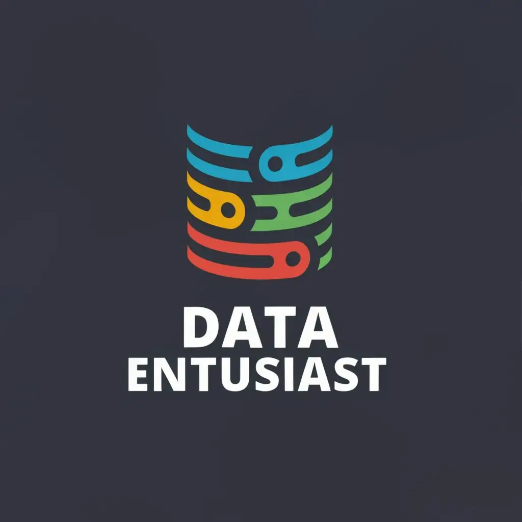 logo, Data, with the text "Data enthusiast", typography