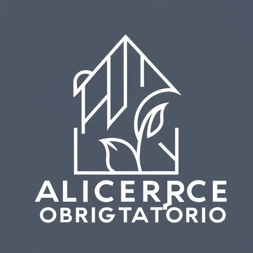 logo, house in strong foundations, with the text "Alicerce Obrigatório", typography, be used in Real Estate industry