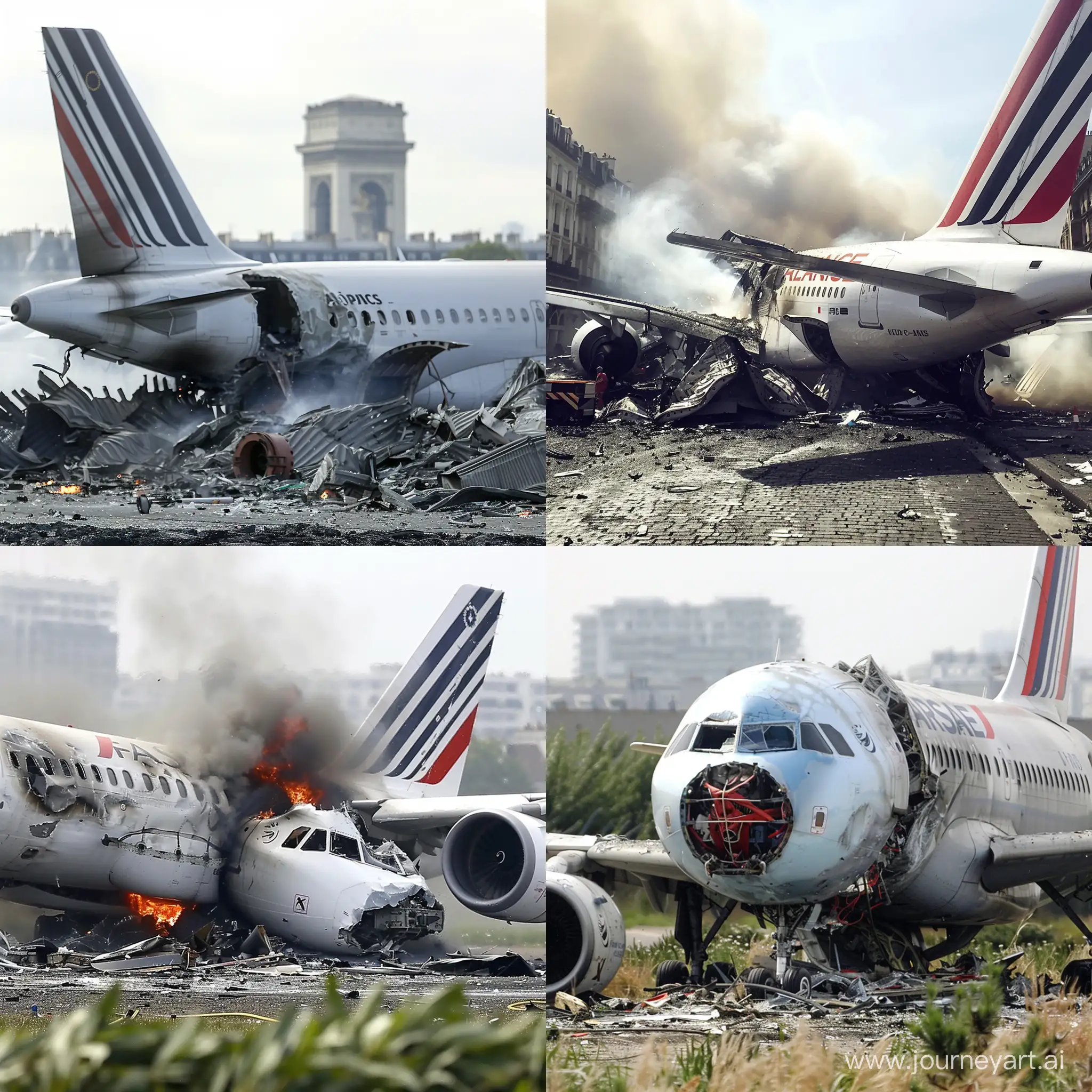 le crash d'un avion à plein paris