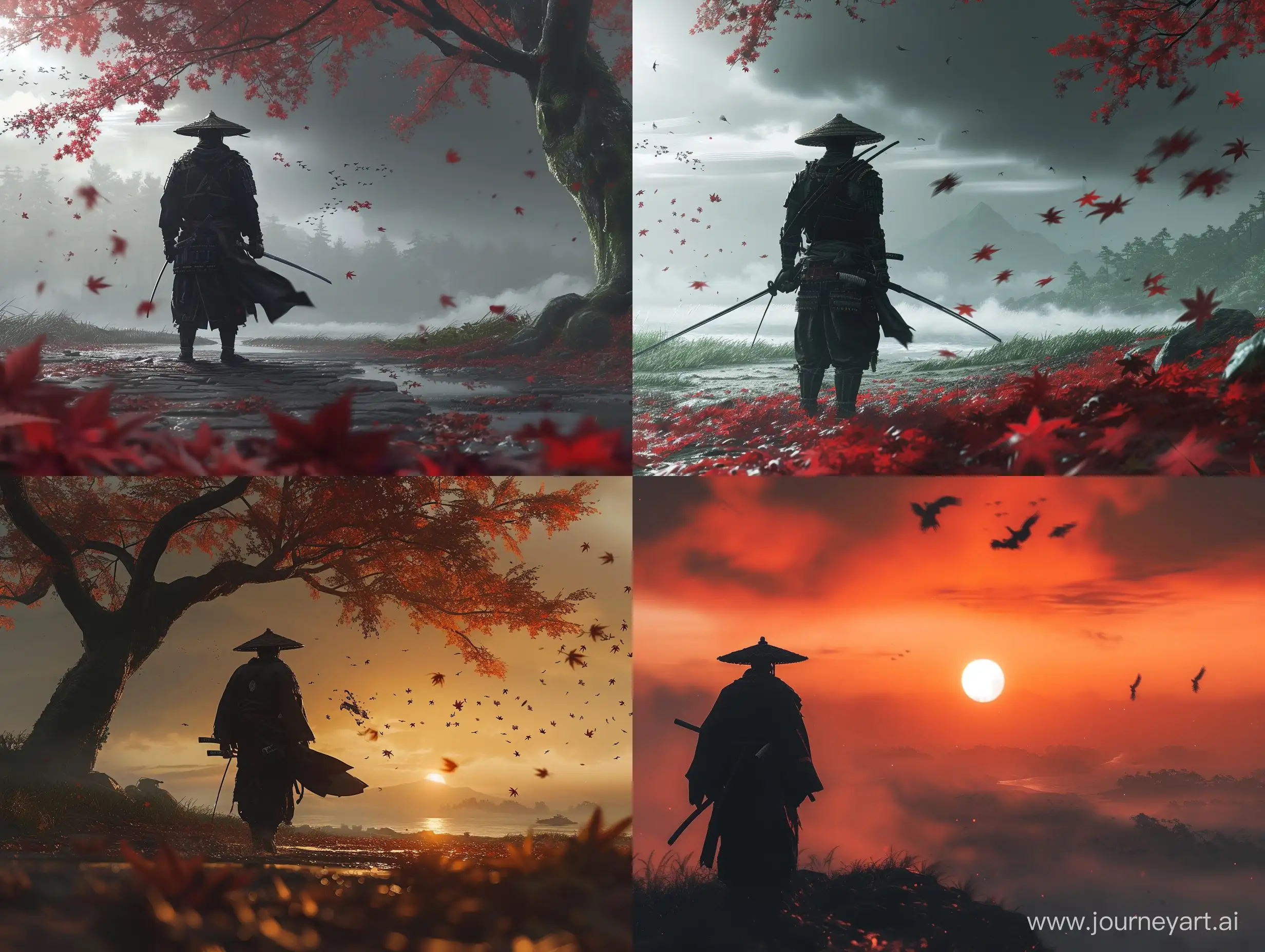 Samurai-Duel-in-Haunting-Scenery-Ghost-of-Tsushima-Art