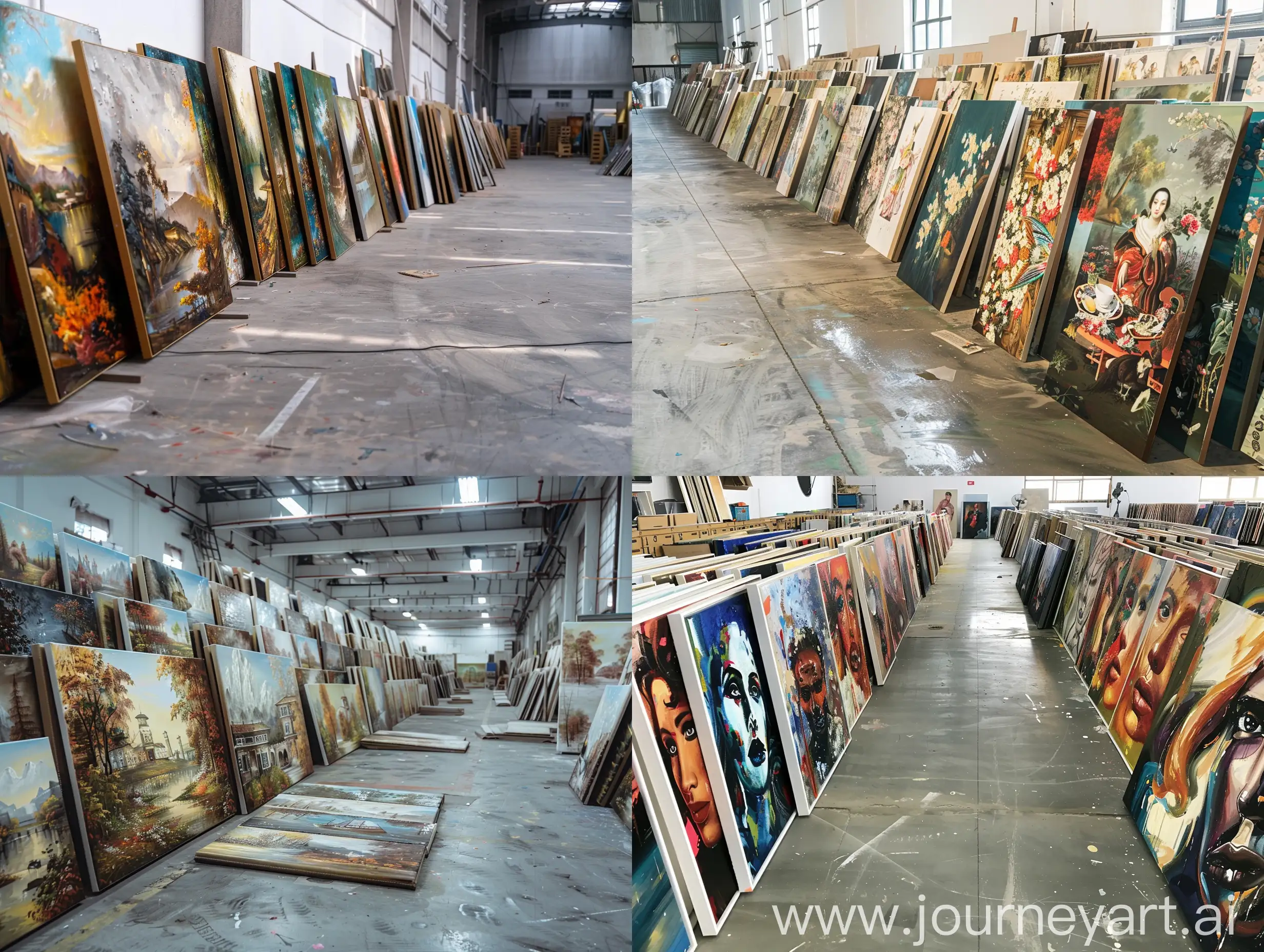 Exquisite-LargeScale-Oil-Paintings-in-Neat-Rows