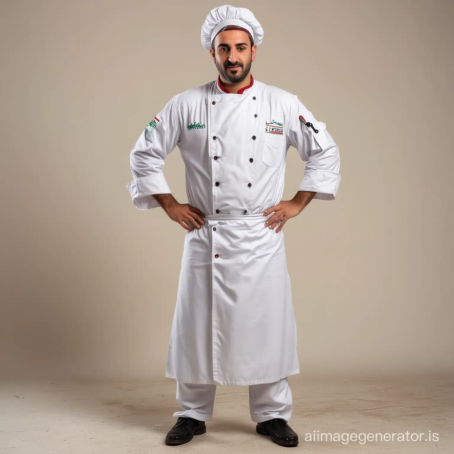 Syrian chef with full body