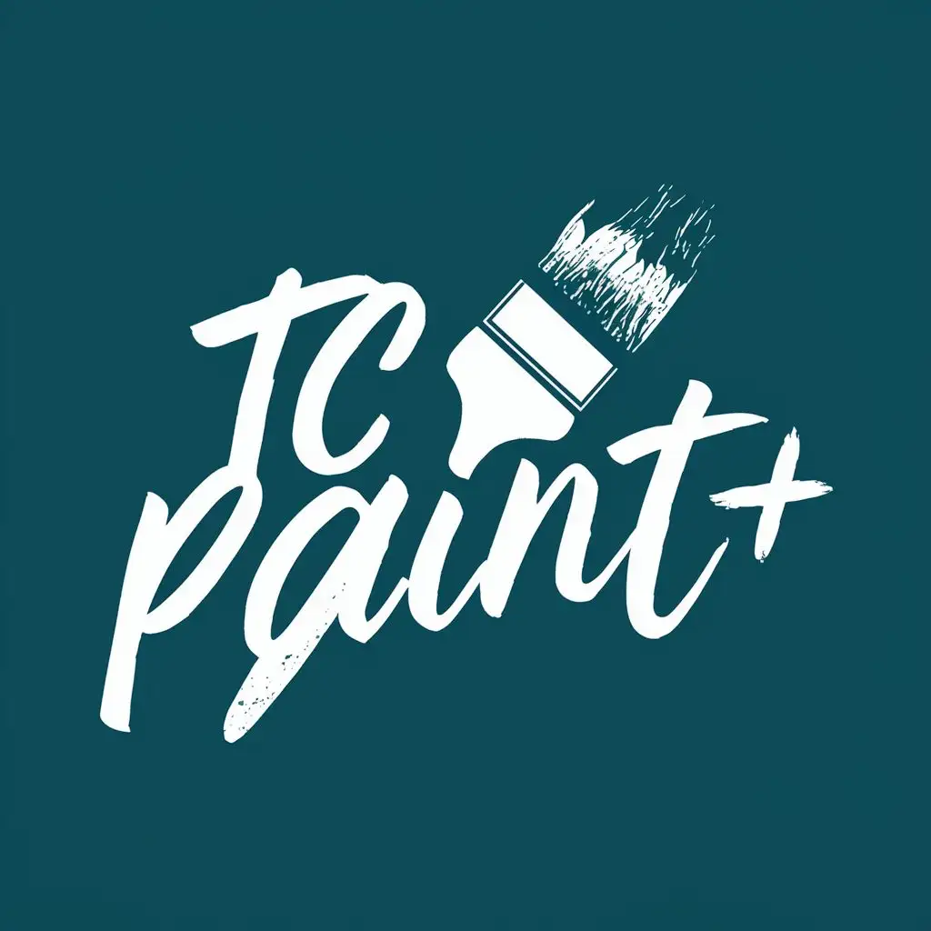 logo, Paintbrush, with the text "TC Paint +", typography