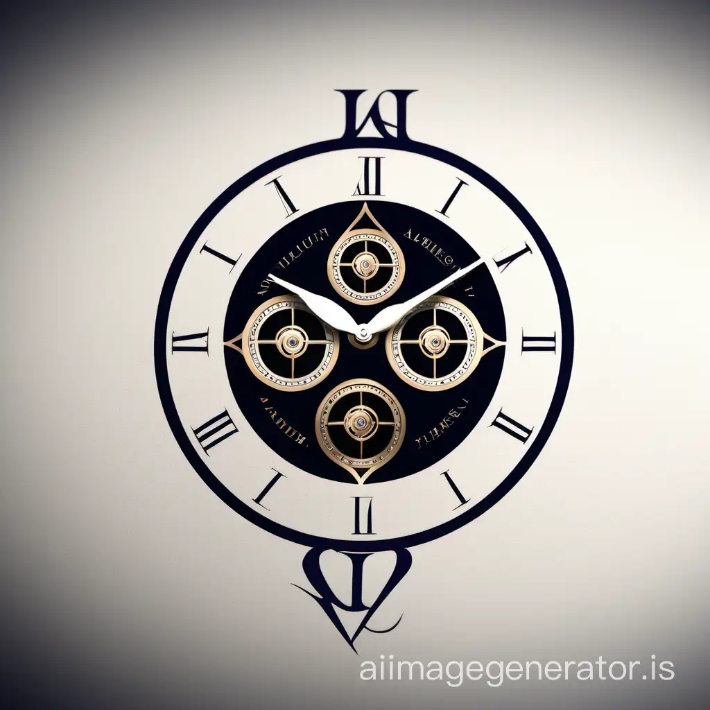 Design an simple luxury watch brand logo that resembles a watch triple axis tourbillon