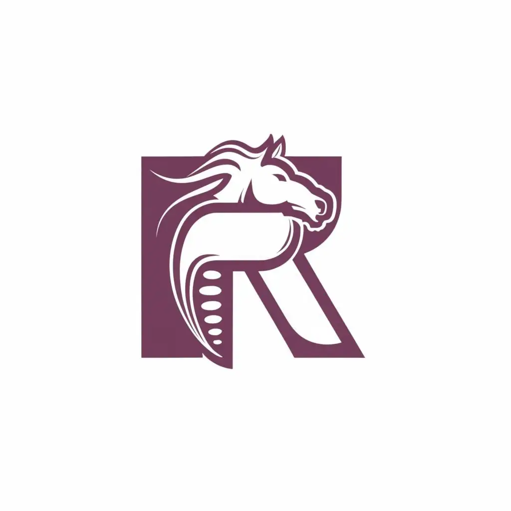 logo, r+teeth+horse, with the text "R", typography, be used in Medical Dental industry