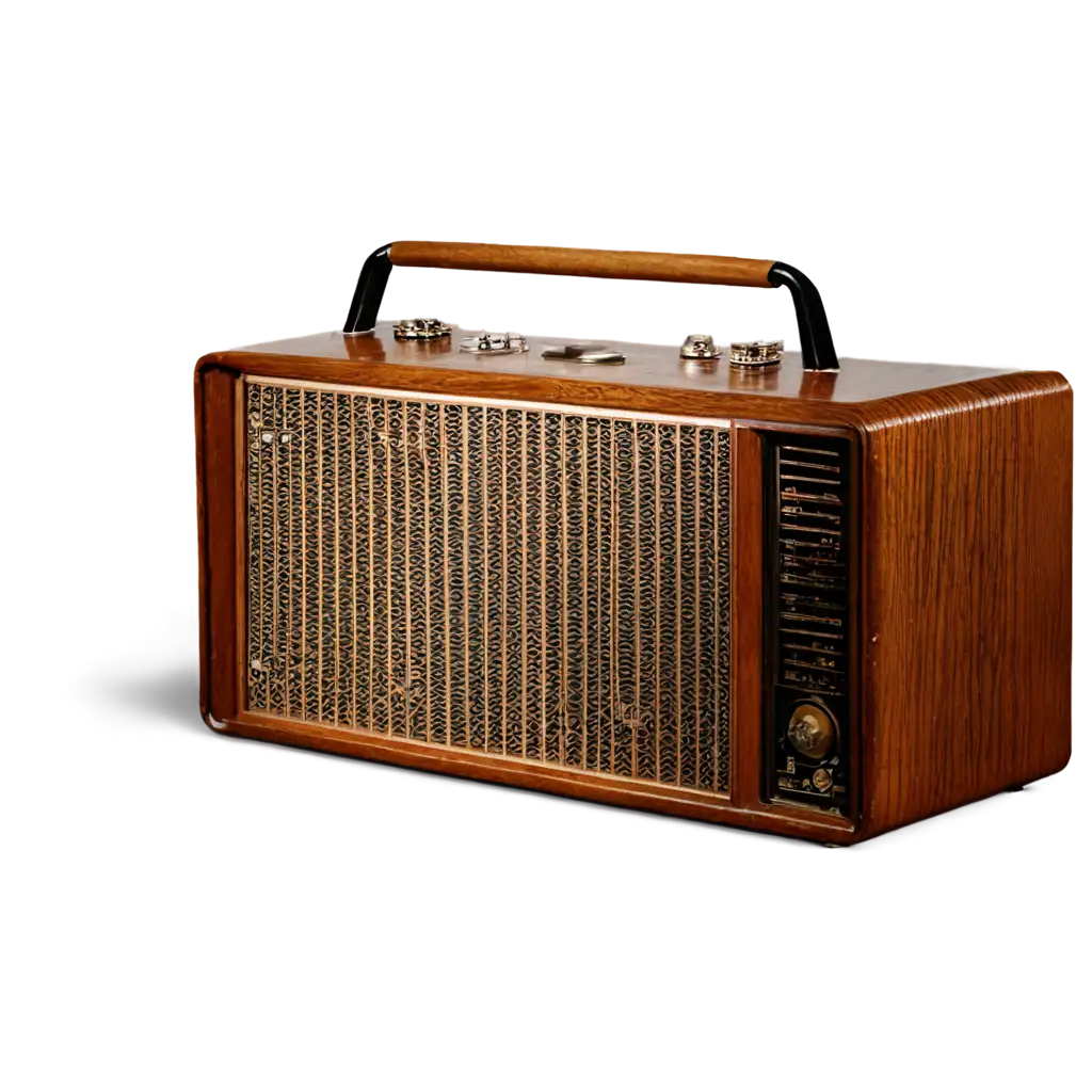 create image of vintage radio with company name music city