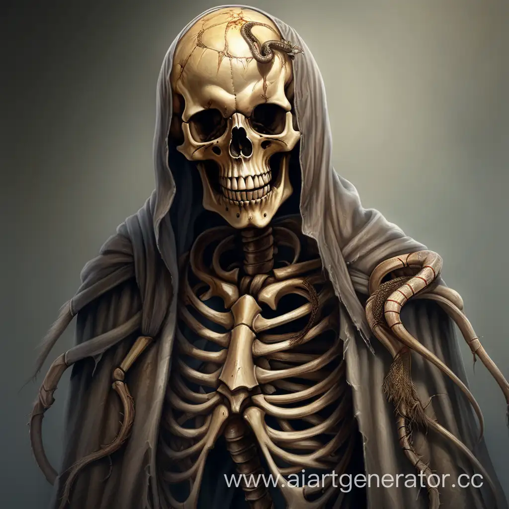 Eerie-Lord-Skeleton-in-Tattered-Hood-with-Serpent-Adornments