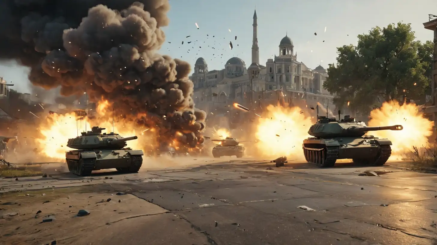Intense Battlefield 2042 Scene Tanks and Explosions