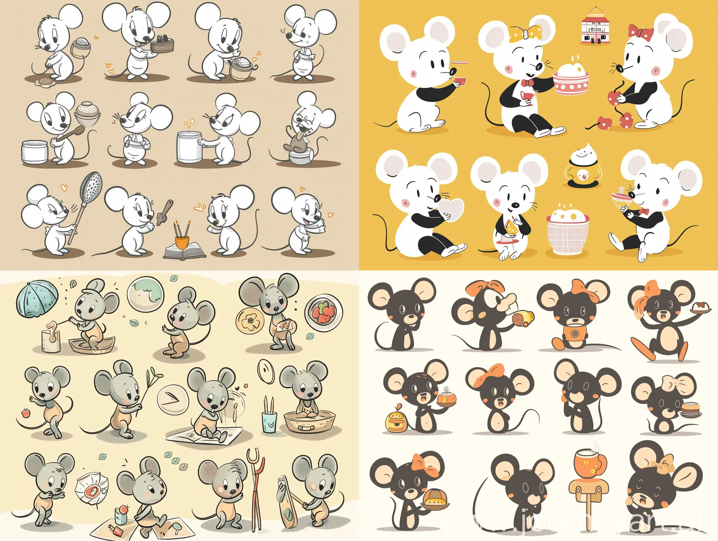 Whimsical-Flat-Vector-Minie-Mouse-Coloring-Pages-for-Children