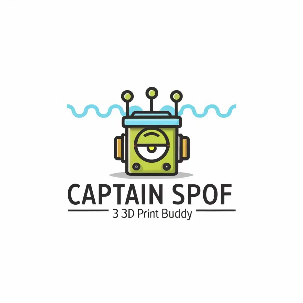 logo, Electronic jammer device, with the text "Captain spoof", typography, be used in Technology industry, tagline as 3d print buddy
