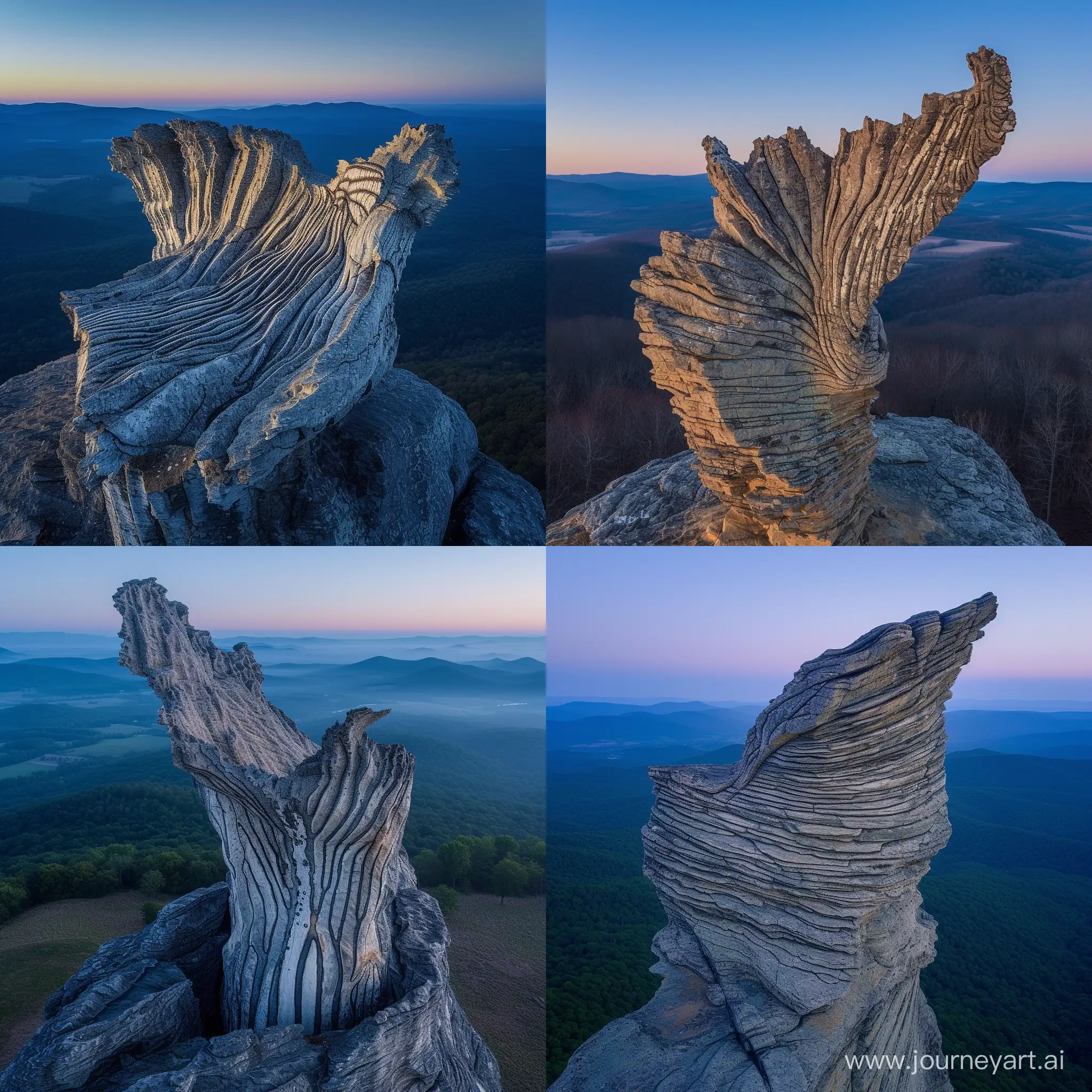 Breaching-Humpback-Whale-Rock-Outcrop-in-Virginias-Blue-Ridge-Mountains-at-Sunrise