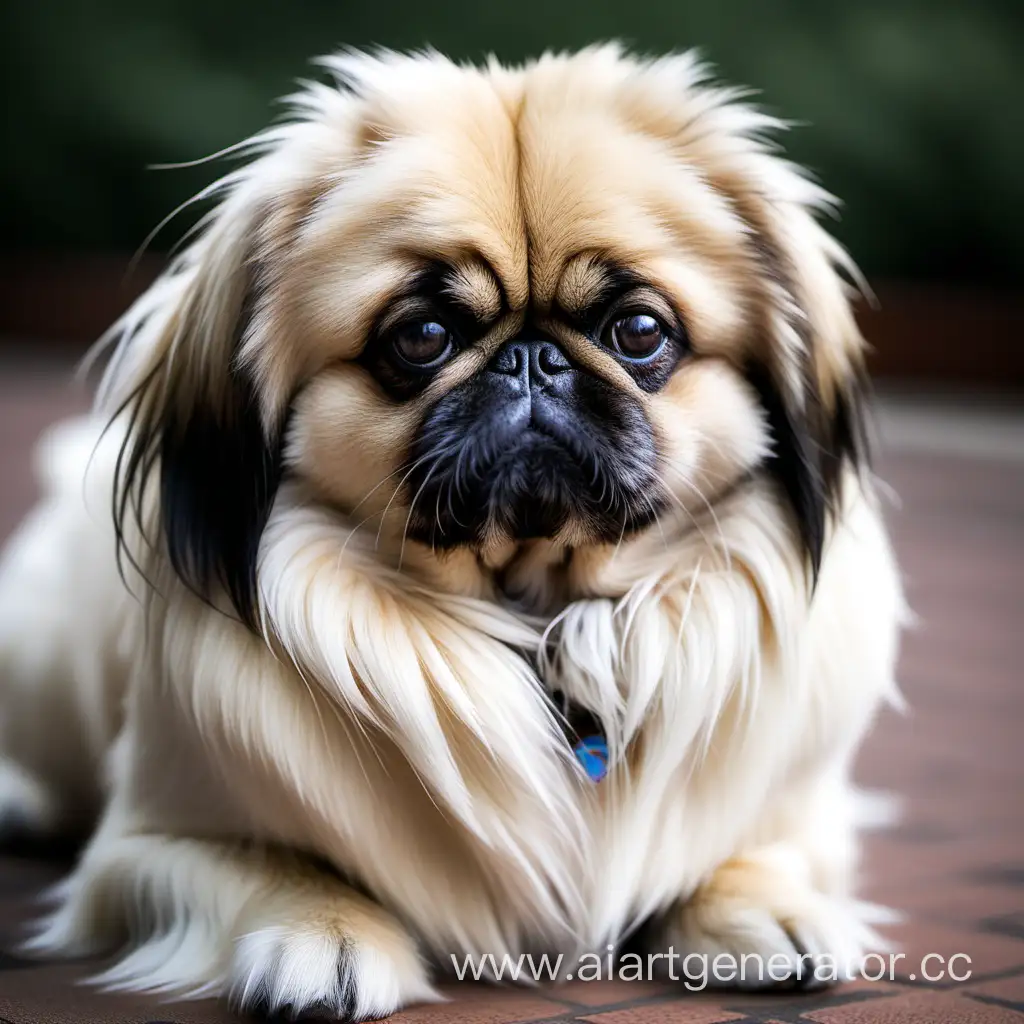 Heartbroken-Pekingese-Dog-Expressing-Loneliness-and-Sorrow