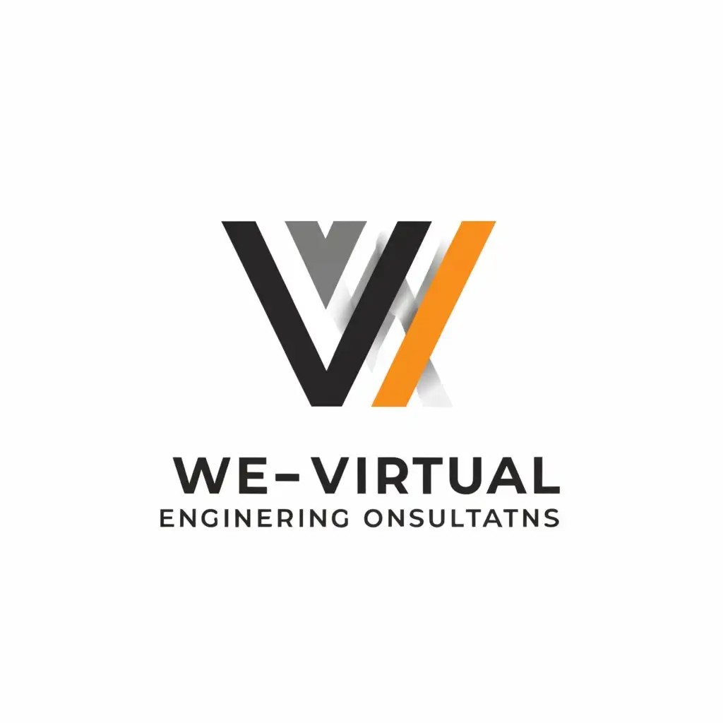 a logo design,with the text "We-Virtual Engineering Consultants", main symbol:WE-V,Moderate,be used in Construction industry,clear background