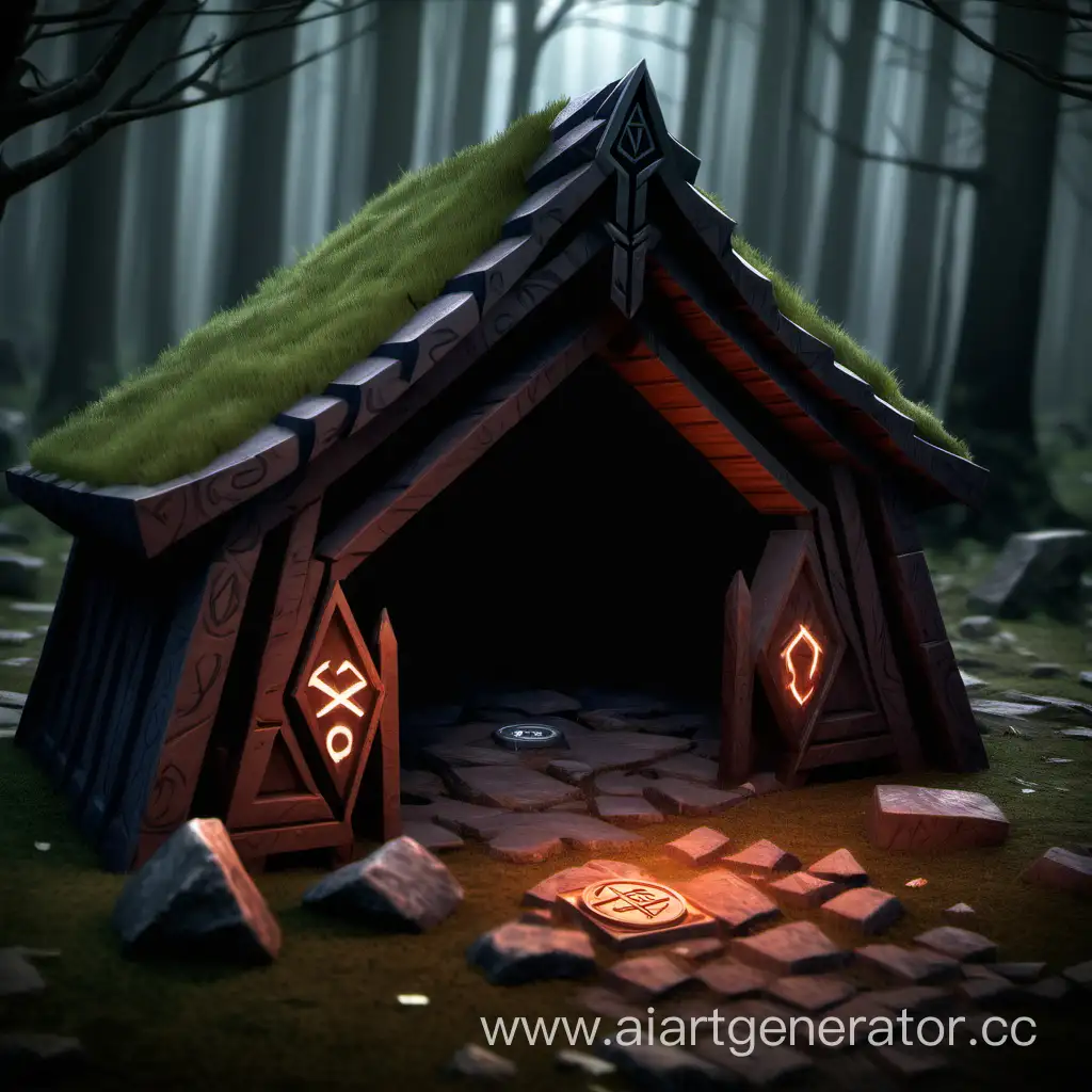 mage shelter with runes