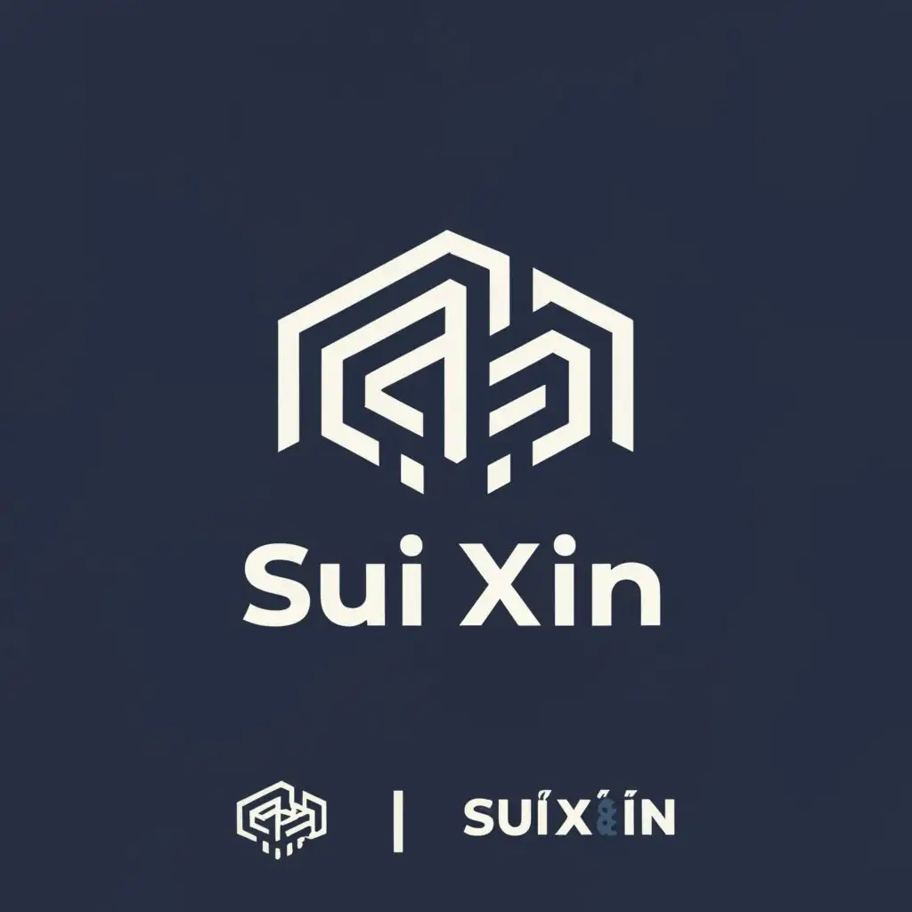 a logo design,with the text "Sui Xin", main symbol:interior,Minimalistic,be used in Construction industry,clear background